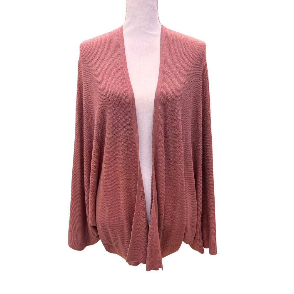 Lululemon Women Cardigan Cashlu Knit Textured Wrap Size ML‎ Spiced Chai
